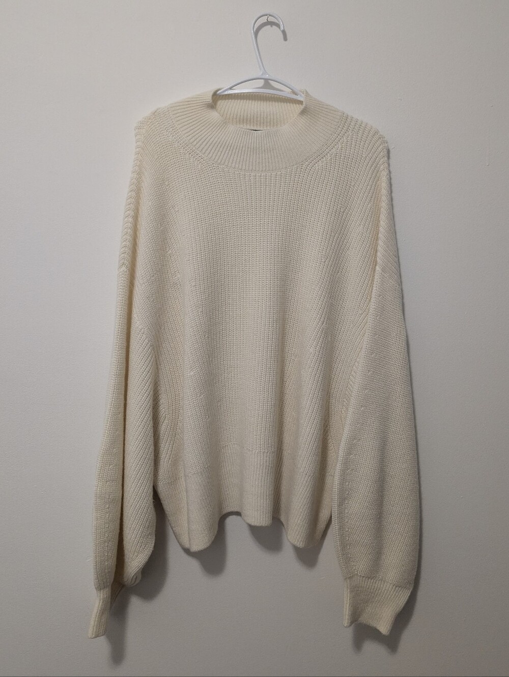 Banana Republic 100% Extra Fine Merino Wool Oversized Mock Neck Sweater L